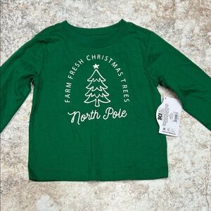 Holiday Time Green North Pole Christmas Tee